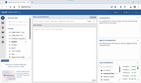 Screenshot of regex101 homepage